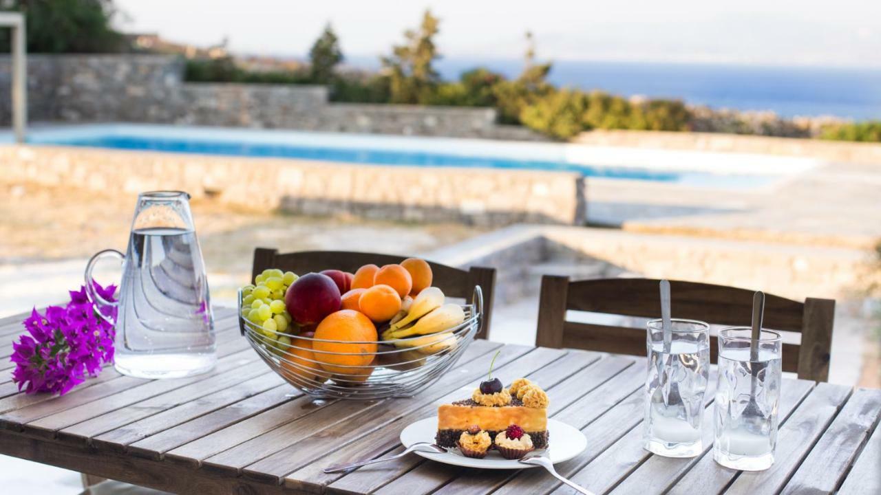 Kallirroe Deluxe Villa With Sea View And Pool Хриси-Акти Экстерьер фото